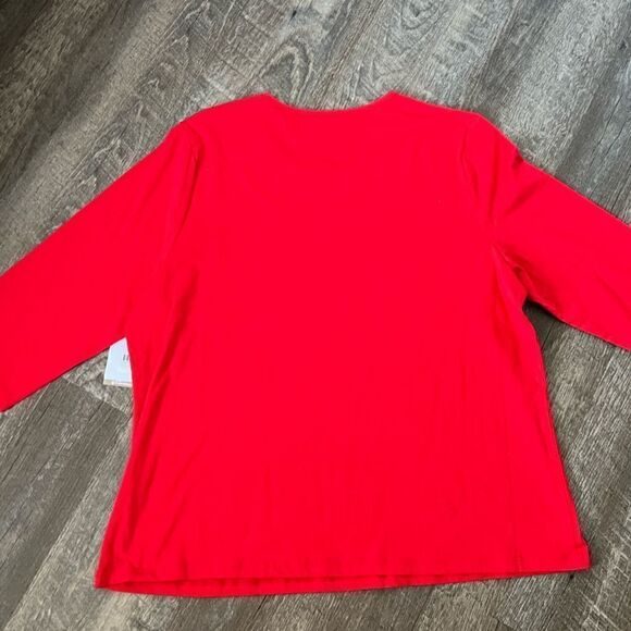 Coral Bay Baking Spirits Bright 3/4 Length Sleeve Top- Size 1X - Picture 6 of 6